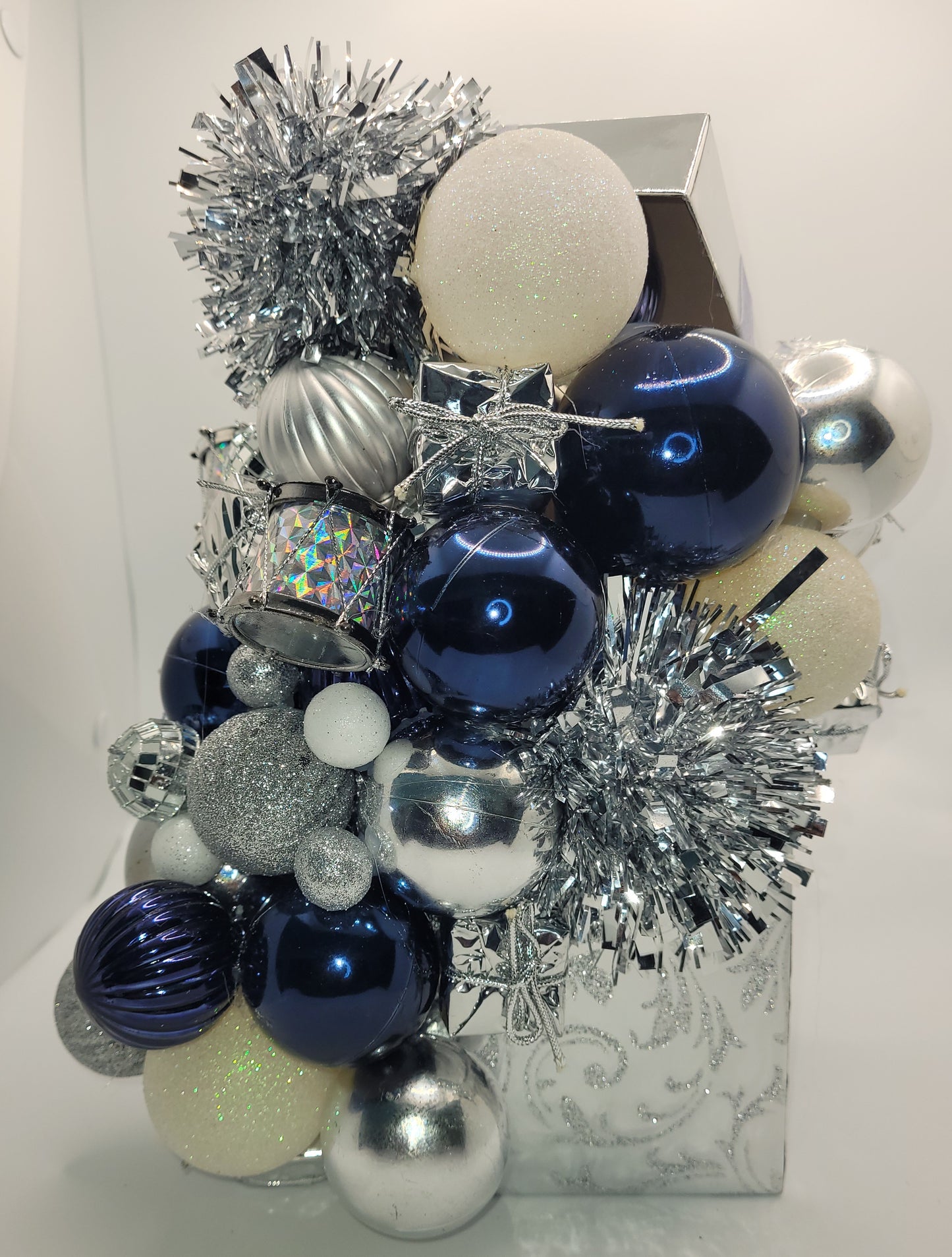 Overflowing Ornaments Gift Box Centerpiece